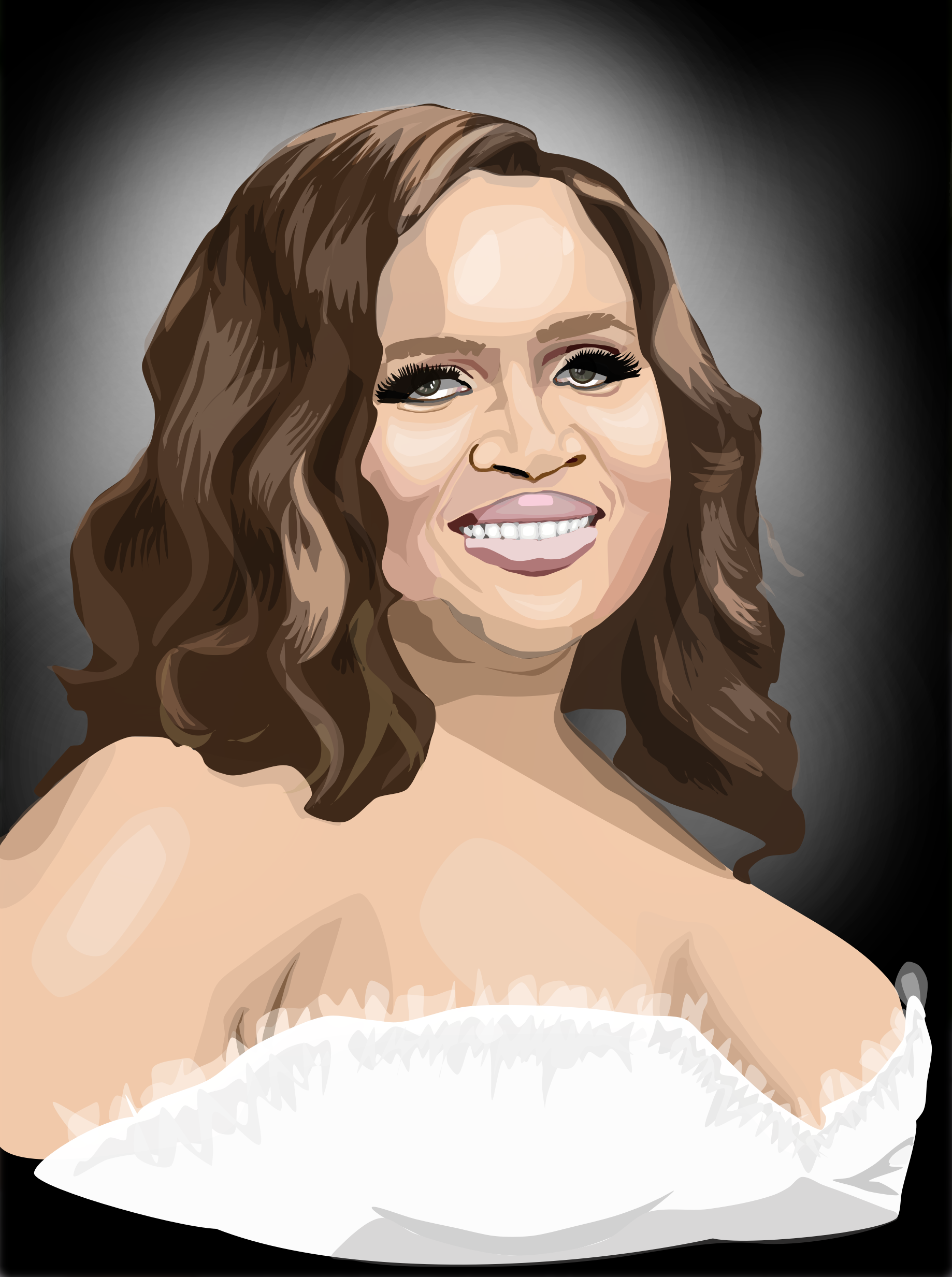 custom made vector porrait of a bride